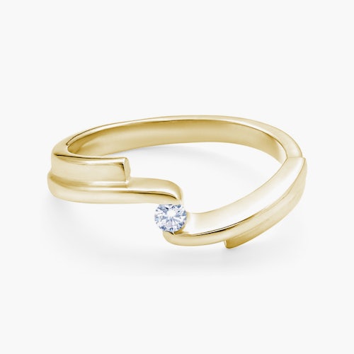 Pierścionek zaręczynowy SAVICKI: złoty, diament